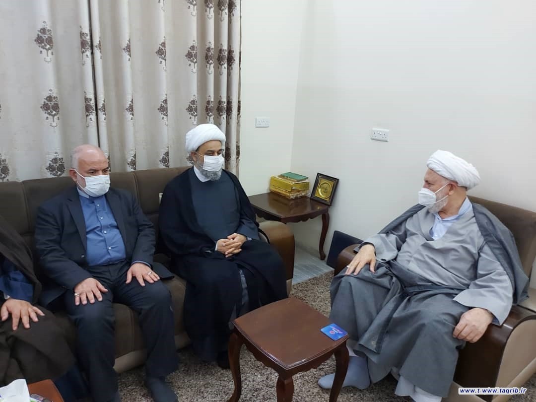 دیدار دبیرکل مجمع تقریب با آیت الله خالصی از مراجع تقلید در کشور عراق