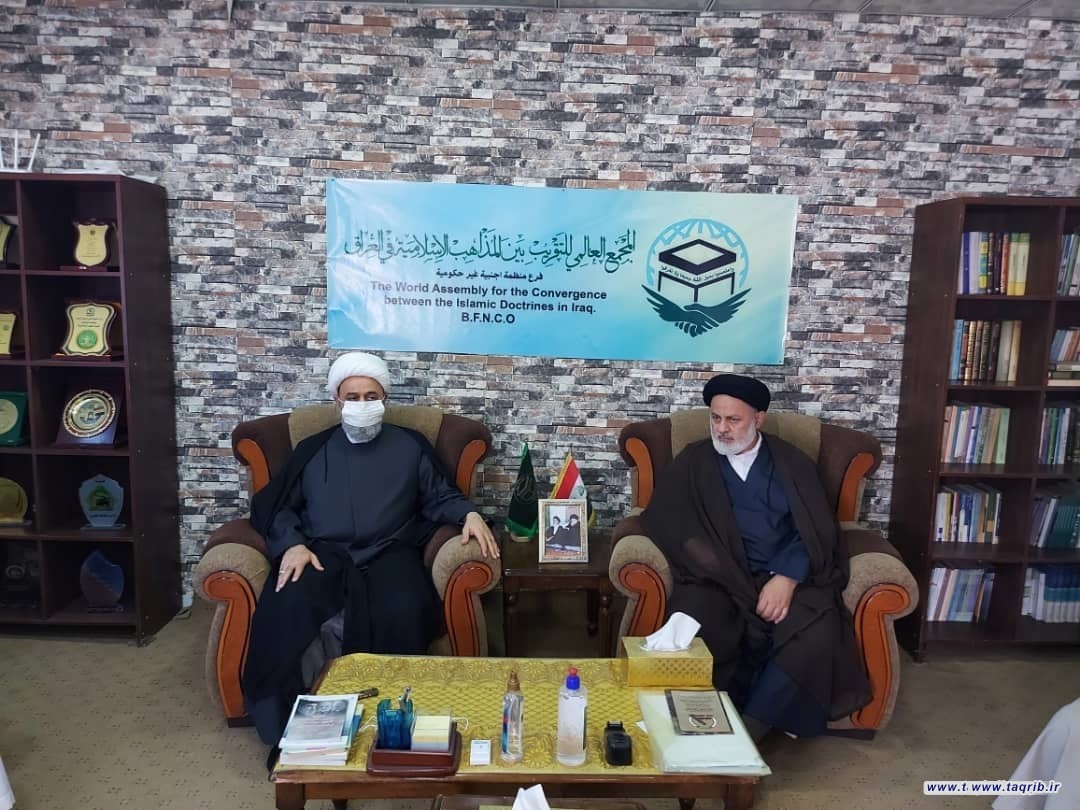 بازدید حجت الاسلام والمسلمین شهریاری از ساختمان مجمع تقریب در کشور عراق