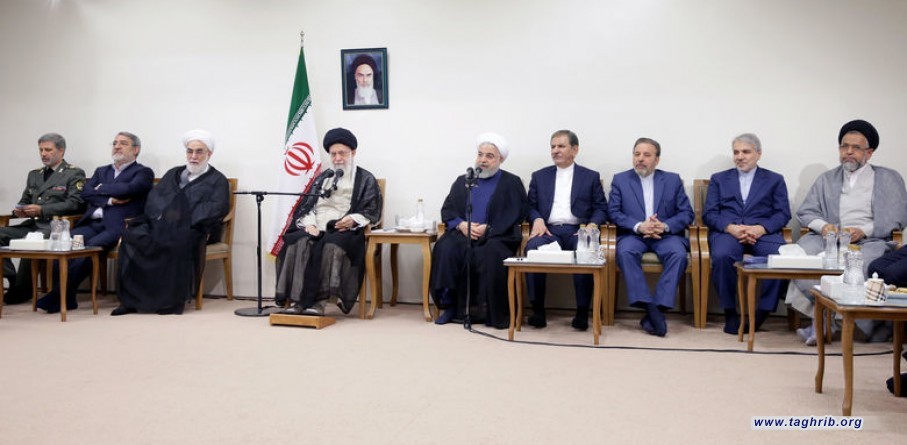 رهبر معظم انقلاب اسلامی در دیدار رئیس‌جمهور و اعضای هیئت دولت: دشمن هیچ غلطی نمی‌تواند بکند چهل سال دوم قطعاً بهتر خواهد بود + تصاویر