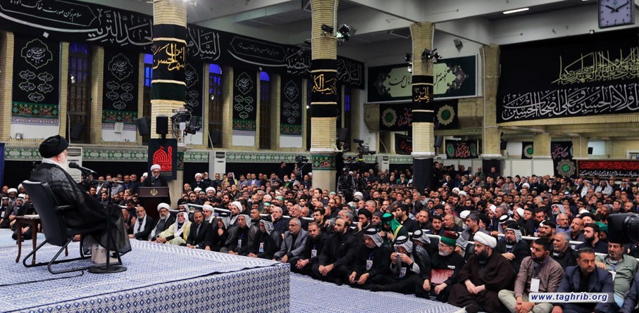 قائد الثورة الاسلامية يستقبل اصحاب المواكب والهيئات الحسينية في العراق + صور