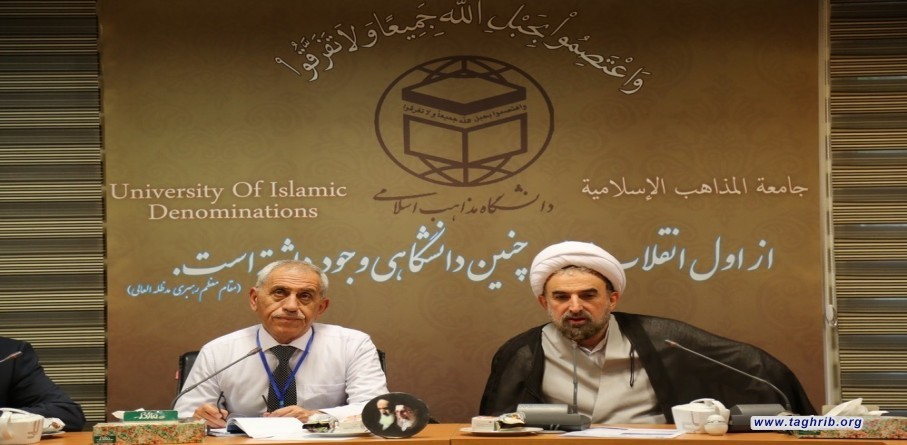 لقاء رئيس وأعضاء مجلس إدارة جامعة الفرات السورية مع رئيس الجامعة المذاهب الإسلامية / الدكتور مختاري: المواجهات والعنف بين الأديان بسبب الجهل / اقتراح بشار الأسد بتأسيس جامعة مثل الجامعة المذاهب الإسلامية