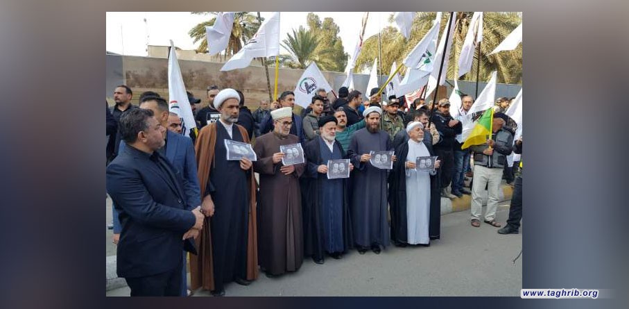 بالصور.. ممثلو المجمع العالمي للتقريب بين المذاهب الإسلامية في تشييع الشهيدين سليماني والمهندس