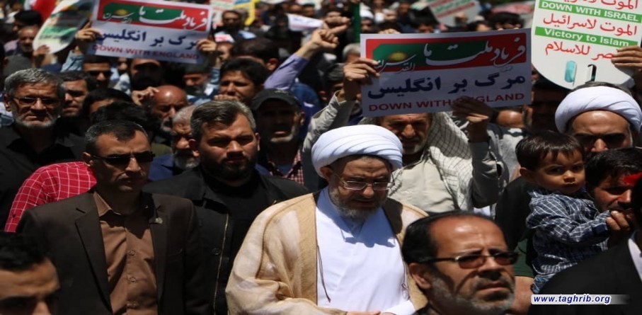 كبار علماء السنة والشيعة و المسؤولين الايرانيين يشاركون بمسيرات يوم القدس