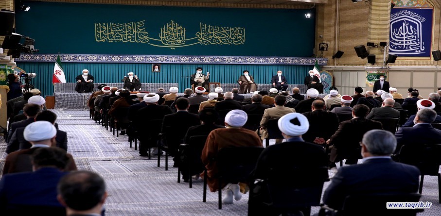 دیدار میهمانان کنفرانس وحدت اسلامى‌ و جمعی از مسئولان نظام با رهبر معظم انقلاب اسلامی