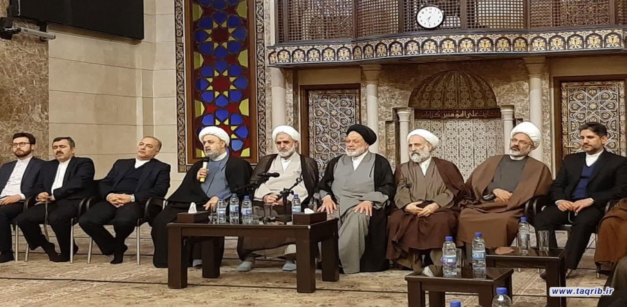 أمين عام مجمع التقريب يلتقي مع حجة الاسلام السيد عبدالله نظام رئيس هيئة علماء أتباع مذهب أهل البيت (ع) في سوريا
