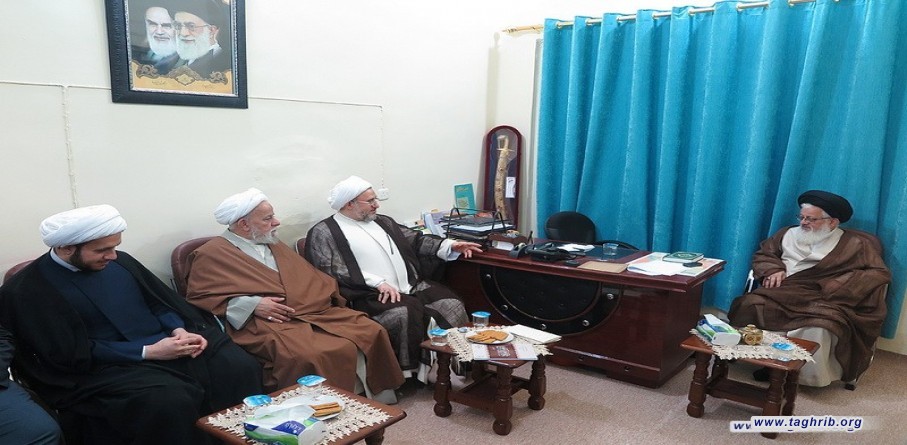 لقاء آية الله الأراكي مع ممثل قائد الثورة الاسلامية الايرانية في العراق
