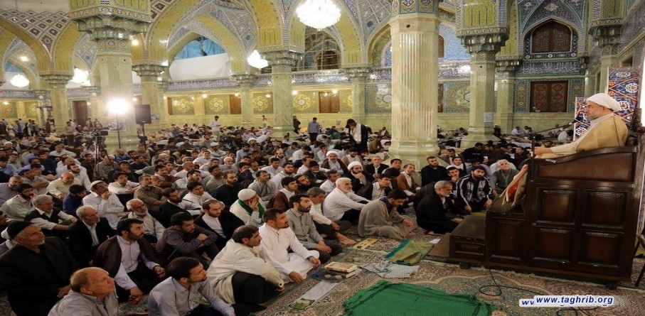 كلمة آية الله الأراكي في جمع المعتكفين في مسجد الامام الحسن العسكري عليه السلام ـ قم