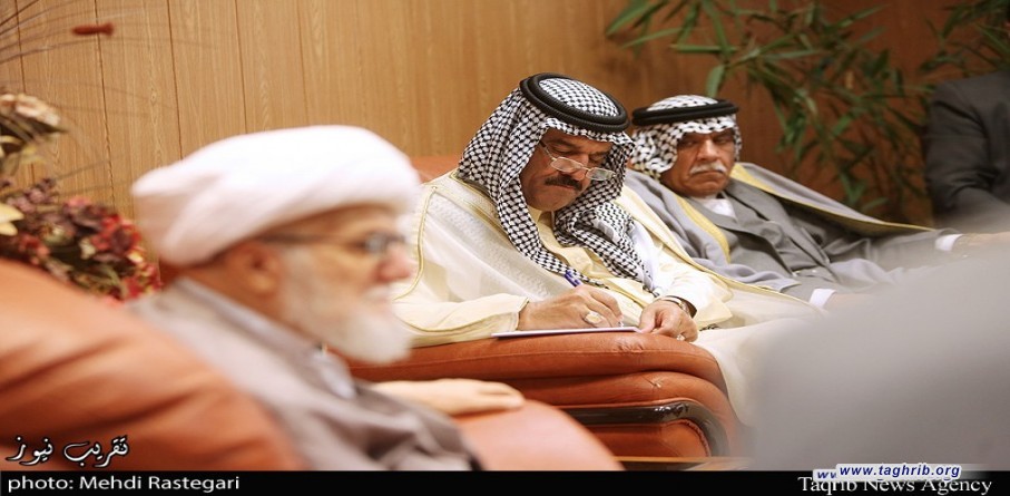 اية الله التسخيري يستقبل وفد علماء اهل السنة من محافظة ديالى العراق